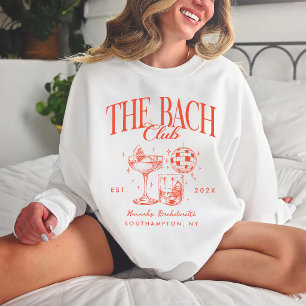 Retro Modern The Bach Club Bachelorette Party Sweatshirt