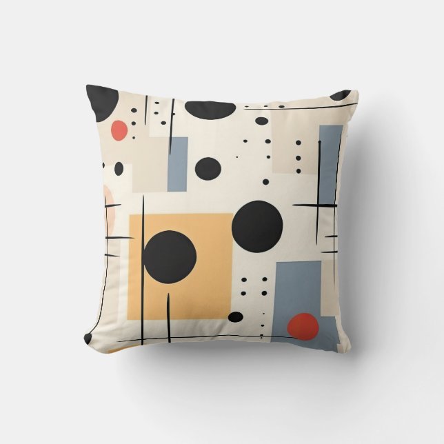 Retro Modern Throw Pillow (Front)