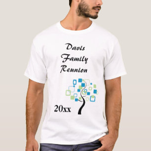 Retro Modern Tree of Life Custom Family Reunion T-Shirt