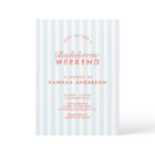 Retro Modern Vintage Blue Bachelorette Weekend