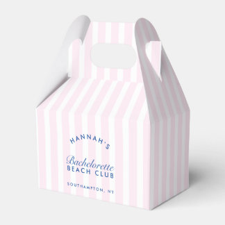 Retro Modern Vintage Pink & Navy Bachelorette Favour Box
