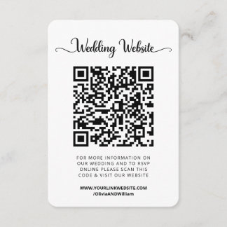 Retro Modern Wedding Website & Online RSVP Enclosure Card