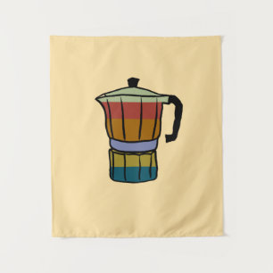 Retro Moka Pot Tapestry
