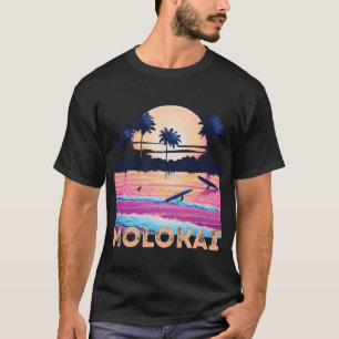 Retro Molokai Hawaii Souvenir Surf T-Shirt