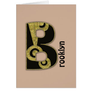 retro monogram - B