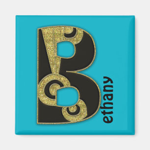 retro monogram - B Magnet