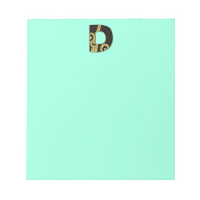 retro monogram - D Notepad (Front)