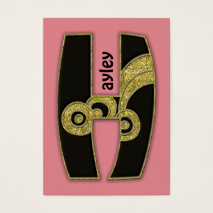 retro monogram - H
