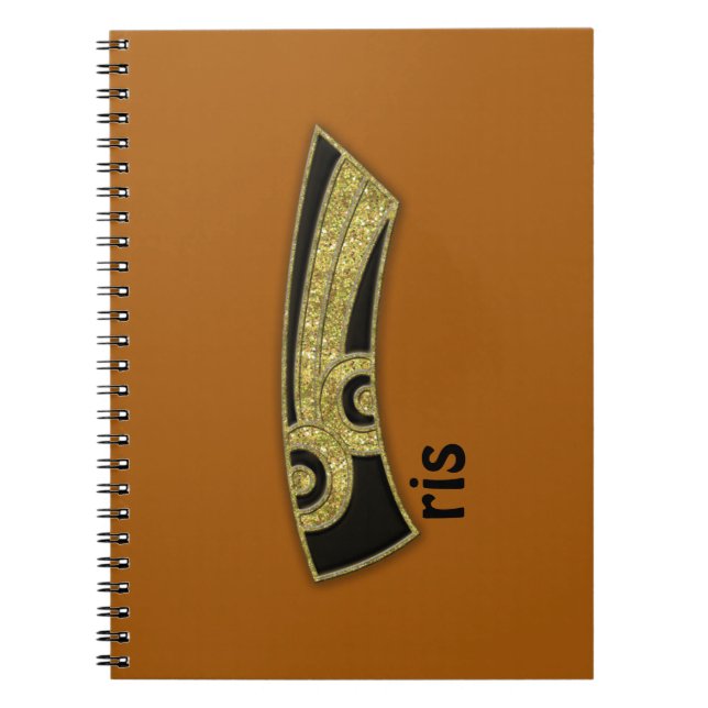 retro monogram - I Notebook (Front)