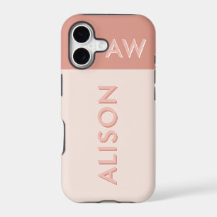 Retro monogram initial and name personalise modern