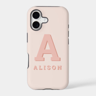 Retro monogram initial and name personalise modern