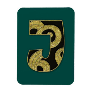 retro monogram - J Magnet
