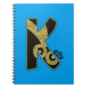 retro monogram - K Notebook