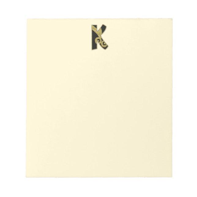 retro monogram - K Notepad (Front)