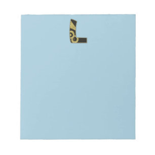retro monogram - L Notepad