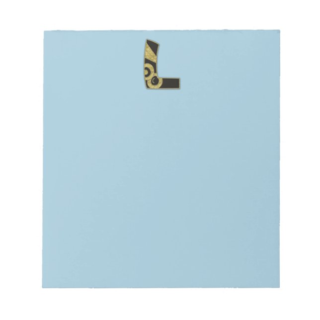 retro monogram - L Notepad (Front)