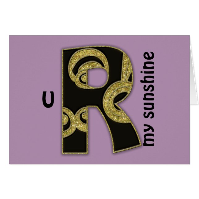 retro monogram - R (Front Horizontal)