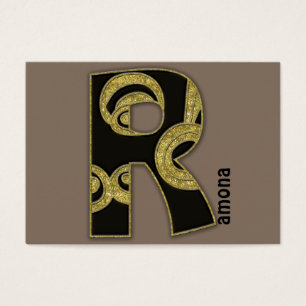 retro monogram - R