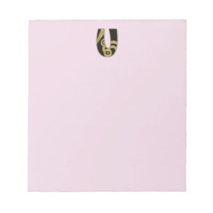 retro monogram - U Notepad