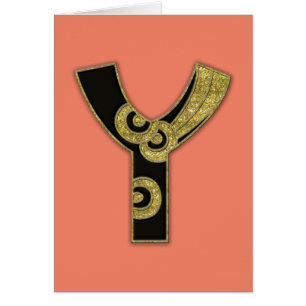 retro monogram - Y