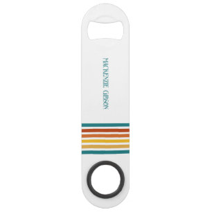 Retro Monogrammed Minimalist Stripes