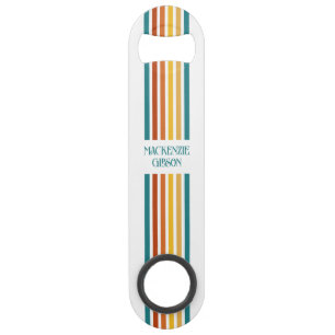 Retro Monogrammed Minimalist Stripes