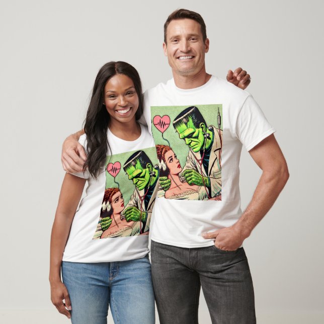 Retro Monster Love Comics T-Shirt (Unisex)