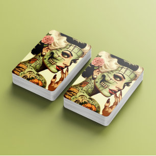 Retro Monster Pin-up Playing Cards