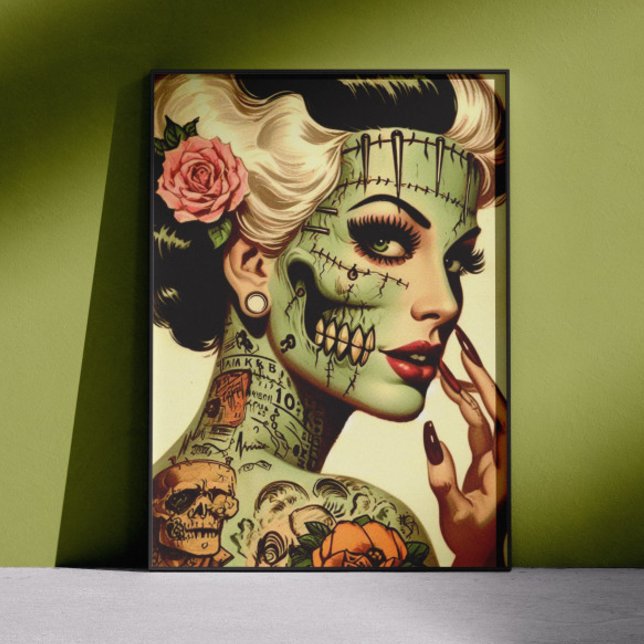 Retro Monster  Pin-up Poster (Creator Uploaded)