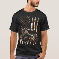 Retro Monster Truck Camo American Flag