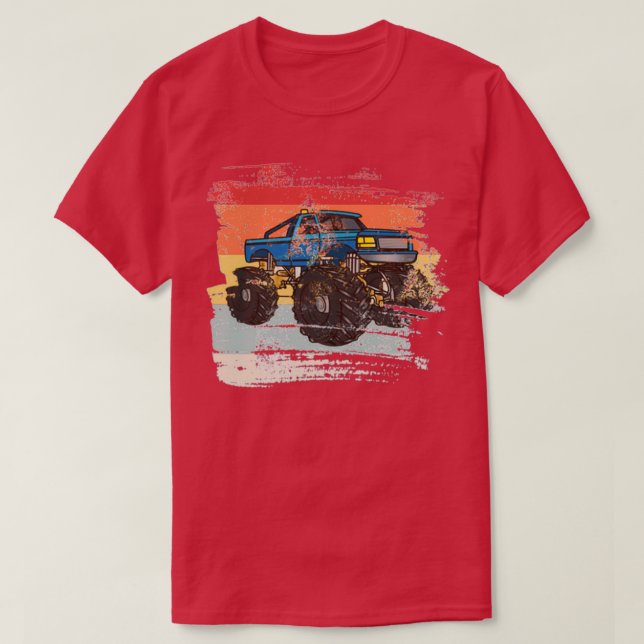 Retro Monster Truck Gift For Monster Truck Driver T-Shirt (Design Front)