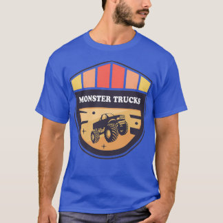 Retro Monster Truck Gift Vintage Big Size Car SUV T-Shirt