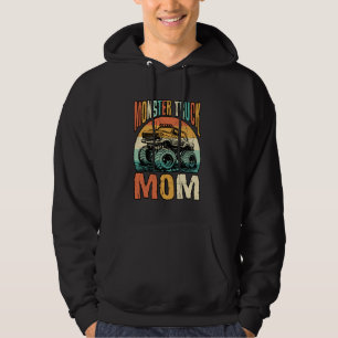 Retro Monster Truck Mum Mama Mummy Era Funny Mothe Hoodie
