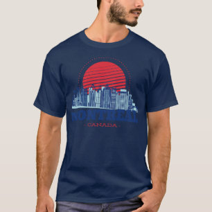 Retro Montreal Canada Skyline T-Shirt