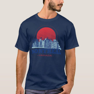Retro Montreal Canada Skyline T-Shirt
