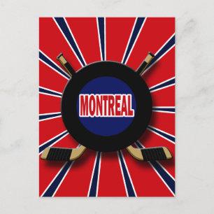 RETRO MONTREAL HOCKEY POSTCARD
