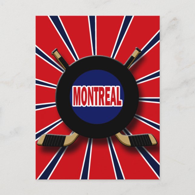 RETRO MONTREAL HOCKEY POSTCARD (Front)