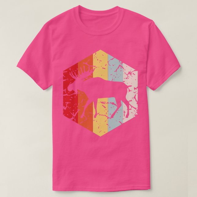 Retro Moose Silhouette T-Shirt (Design Front)