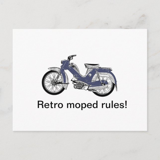 Retro moped postcard (Front)