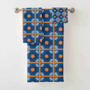 Retro Moroccan Tiles Bath Towel Set