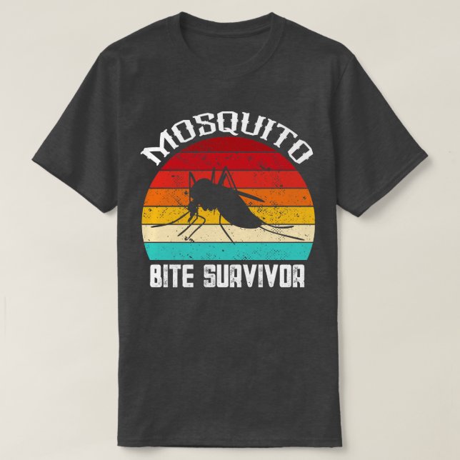 Retro Mosquito Bite Survivor T-Shirt (Design Front)