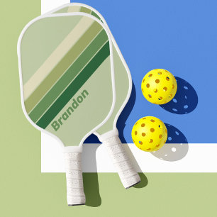 Retro Moss Rainbow with Name Pickleball Paddle