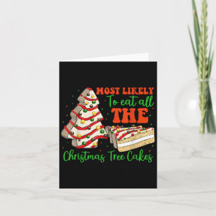 Retro Most Likely To Eat All The Christmas Tree Ca Card