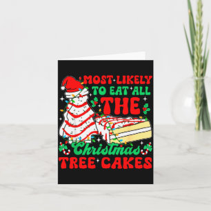 Retro Most Likely To Eat All The Christmas Tree Ca Card