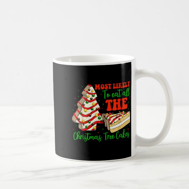 Retro Most Likely To Eat All The Christmas Tree Ca Coffee Mug (Right)