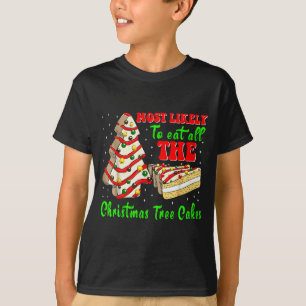 Retro Most Likely To Eat All The Christmas Tree Ca T-Shirt