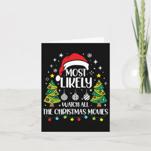 Retro Most Likely To Watch All The Christmas Movie Card
