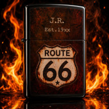 Retro Mother Road Distressed Shield Custom