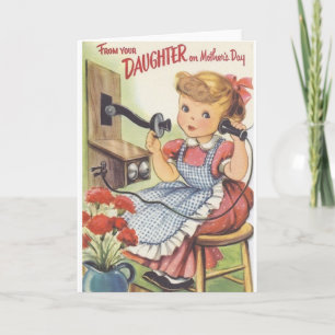 Retro Mother's Day Card From Daughter