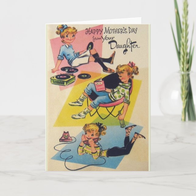 Retro Mother's Day Card From Daughter (Front)